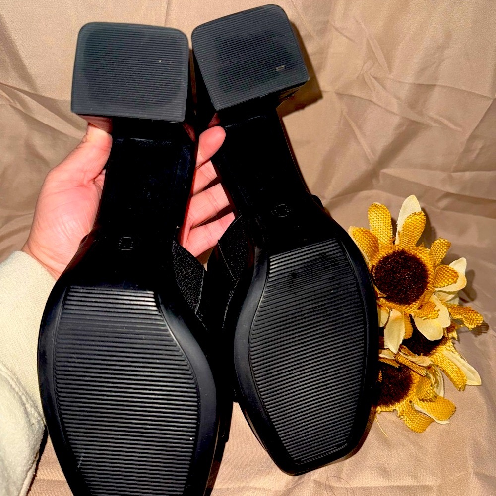 Black Women's Platform Sandals Heels - Picture 4 of 4